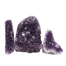 Amethyst Polished Crystal Geode Specimen Set 2 Pieces DN671 | Himalayan Salt Factory