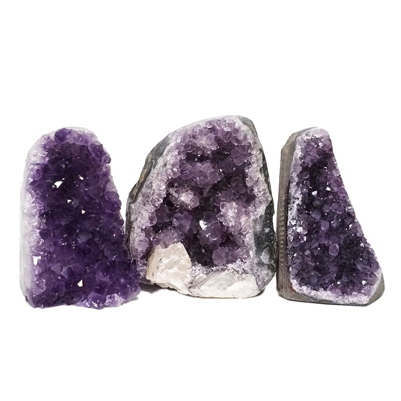 2.30kg Amethyst Polished Crystal Geode Specimen Set 3 Pieces DN635 3 2.30kg Amethyst Polished Crystal Geode Specimen DN635 | Himalayan Salt Factory