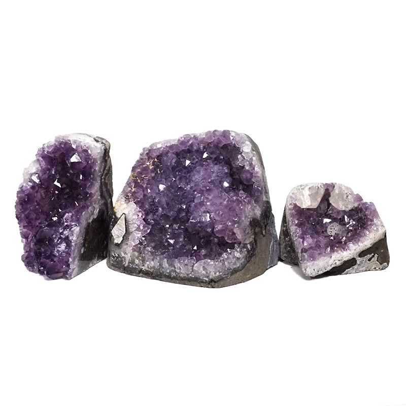 1.96kg Amethyst Polished Crystal Geode Specimen Set 3 Pieces DN636 3 1.96kg Amethyst Polished Crystal Geode Specimen DN636 | Himalayan Salt Factory