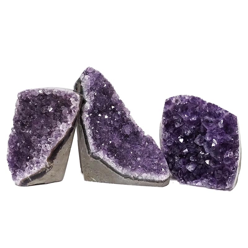 2.31kg Amethyst Polished Crystal Geode Specimen Set 3 Pieces DN645 3 2.31kg Amethyst Polished Crystal Geode Specimen DN645 | Himalayan Salt Factory
