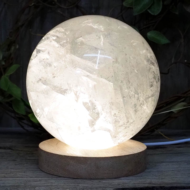 2.61kg Clear Quartz Polished Sphere with LED Light Large Display Base DS1305 6 2.61kg Clear Quartz Polished Sphere with LED Light Large Display Base DS1305