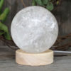0.92kg Clear Quartz Polished Sphere with LED Light Small Display Base DS1308 1 0.92kg Clear Quartz Polished Sphere with LED Light Small Display Base DS1308