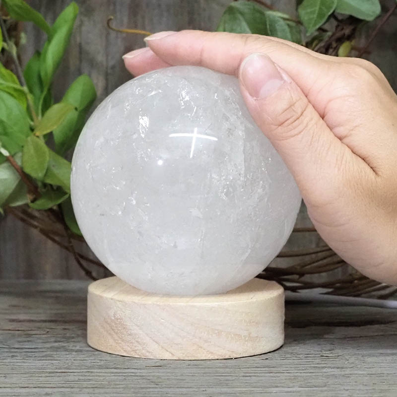0.76kg Clear Quartz Polished Sphere with LED Light Small Display Base DS1310 7 0.76kg Clear Quartz Polished Sphere with LED Light Small Display Base DS1310