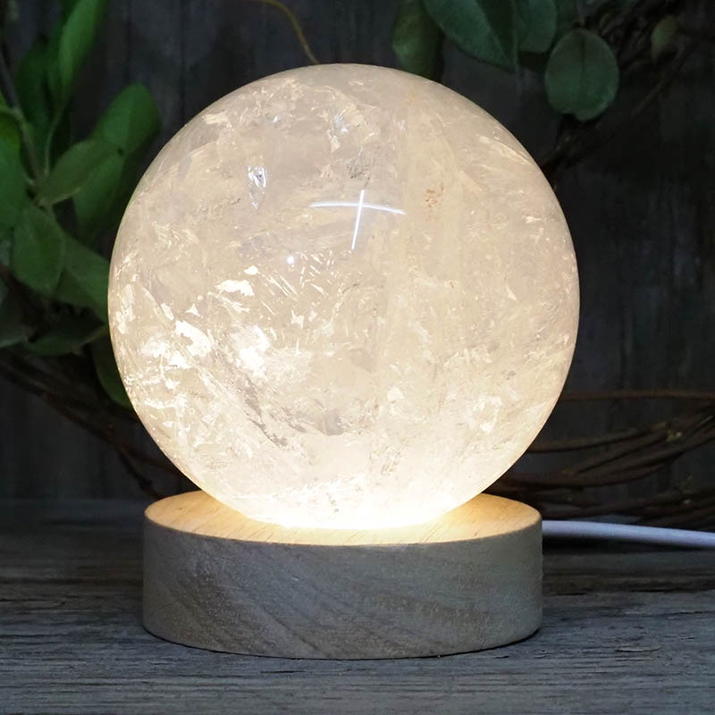0.76kg Clear Quartz Polished Sphere with LED Light Small Display Base DS1310 5 0.76kg Clear Quartz Polished Sphere with LED Light Small Display Base DS1310