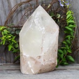 Large Natural Clear Quartz Point Lamp with LED Bulb DS1342 | Himalayan Salt Factory