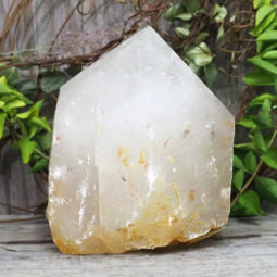 Large Natural Clear Quartz Point Lamp with LED Bulb DS1343 | Himalayan Salt Factory