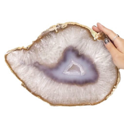 2.80kg Natural Agate Polished Slab Plate DN591 5 Natural Agate Polished Slab Plate DN591 | Himalayan Salt Factory