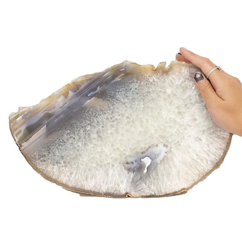 2.56kg Natural Agate Polished Slab Plate DN597 4 Natural Agate Polished Slab Plate DN597