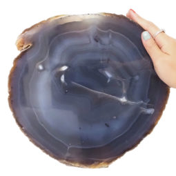 Natural Agate Polished Slab Plate DN606