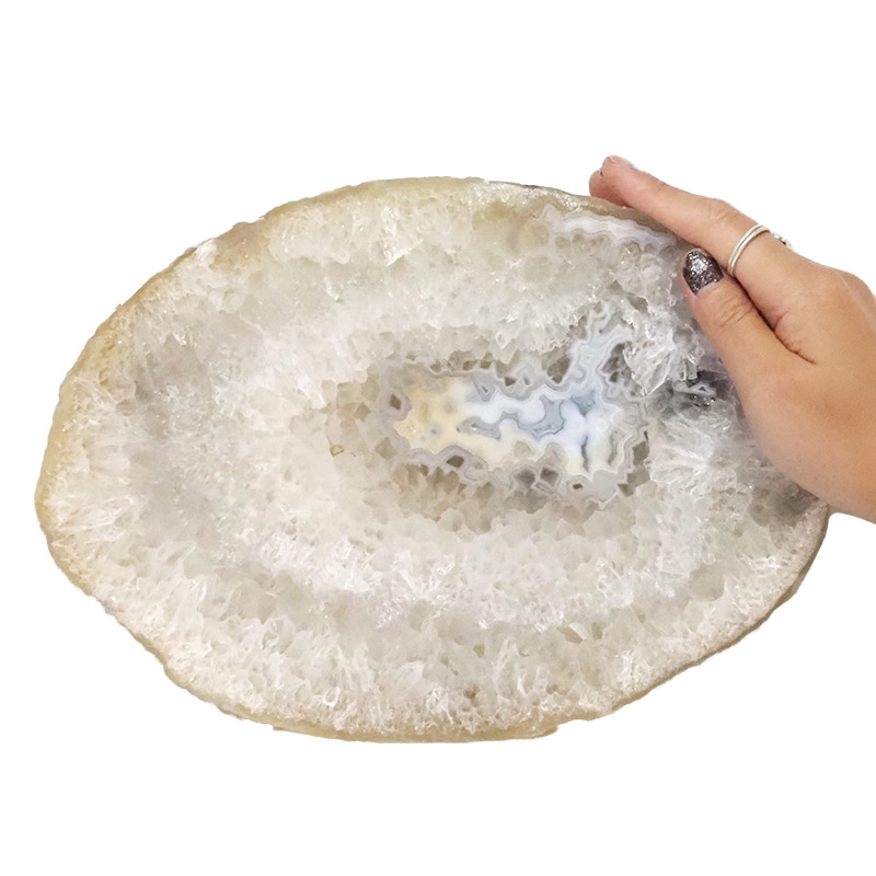 2.13kg Natural Agate Polished Slab Plate N1027 4 Natural Agate Polished Slab Plate N1027 | Himalayan Salt Factory