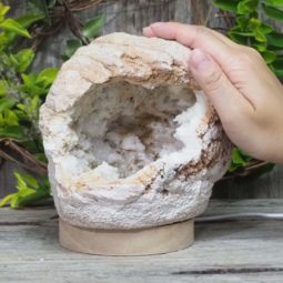 1.59kg Natural Calcite Geode Lamp with Large LED Light Base DS1318 9 Natural Calcite Geode Lamp with Large LED Light Base DS1318 | Himalayan Salt Factory