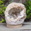 1.59kg Natural Calcite Geode Lamp with Large LED Light Base DS1318 1 Natural Calcite Geode Lamp with Large LED Light Base DS1318 | Himalayan Salt Factory