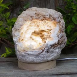 1.59kg Natural Calcite Geode Lamp with Large LED Light Base DS1318 8 Natural Calcite Geode Lamp with Large LED Light Base DS1318 | Himalayan Salt Factory