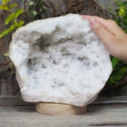 2.77kg Natural Calcite Geode Lamp with Large LED Light Base DS1321 9 2.77kg Natural Calcite Geode Lamp with Large LED Light Base DS1321 | Himalayan Salt Factory