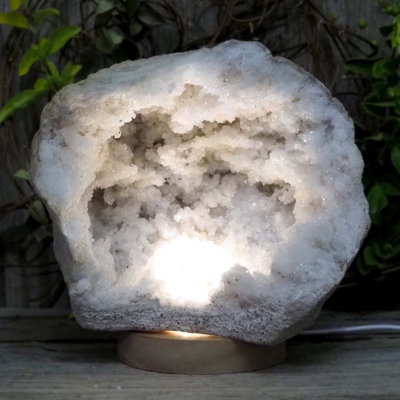 2.77kg Natural Calcite Geode Lamp with Large LED Light Base DS1321 4 2.77kg Natural Calcite Geode Lamp with Large LED Light Base DS1321 | Himalayan Salt Factory