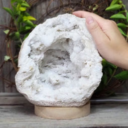 2.17kg Natural Calcite Geode Lamp with Large LED Light Base DS1325 9 2.17kg Natural Calcite Geode Lamp with Large LED Light Base DS1325 | Himalayan Salt Factory