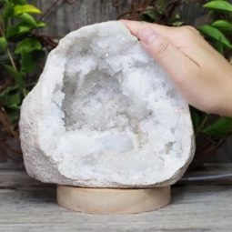 1.93kg Natural Calcite Geode Lamp with Large LED Light Base DS1326 9 1.93kg Natural Calcite Geode Lamp with Large LED Light Base DS1326 | Himalayan Salt Factory