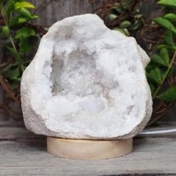 1.93kg Natural Calcite Geode Lamp with Large LED Light Base DS1326 | Himalayan Salt Factory