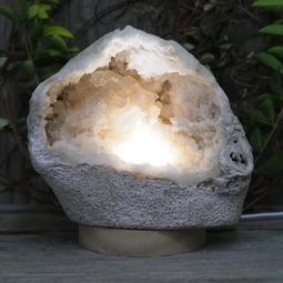 2.33kg Natural Calcite Geode Lamp with Large LED Light Base DS1331 8 2.33kg Natural Calcite Geode Lamp with Large LED Light Base DS1331 | Himalayan Salt Factory
