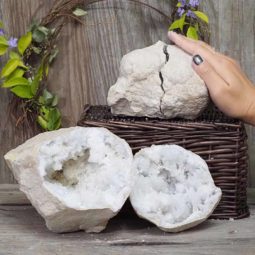 Natural Calcite Geode Pair – 2 Small Geodes Set N1096 | Himalayan Salt Factory