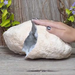 Natural Calcite Geode Pair – 2 Small Geodes Set N1101 | Himalayan Salt Factory