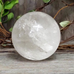 Natural Clear Quartz Sphere - 75mm | Himalayan Salt Factory