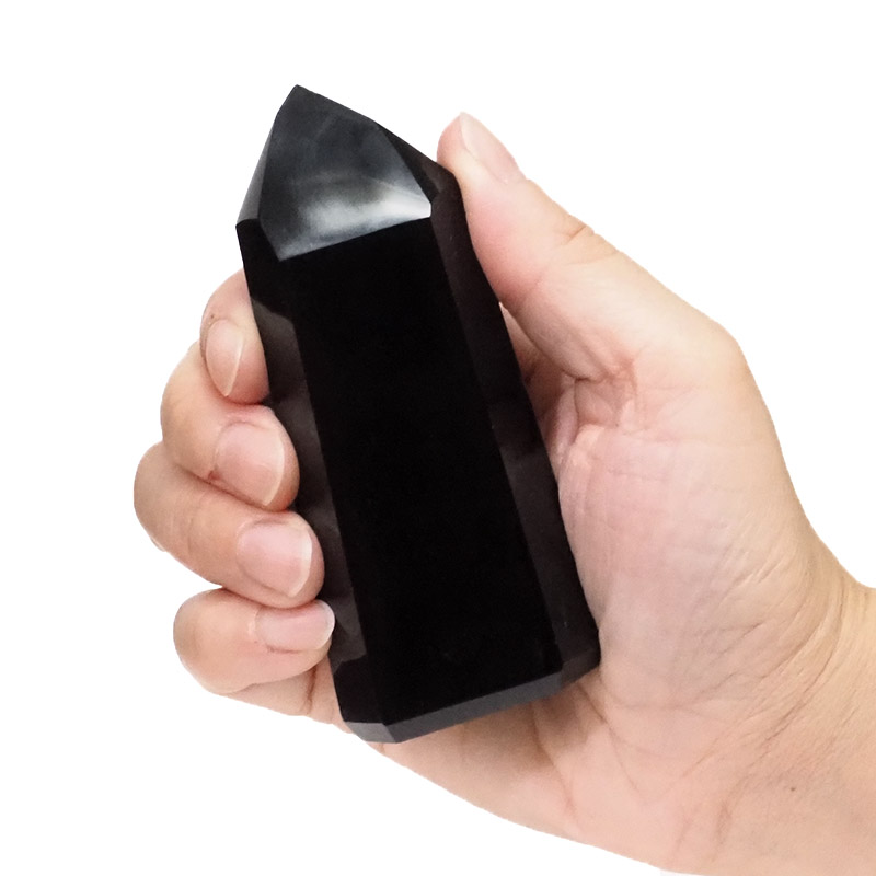 Obsidian Obelisk (9-11cm) 4 Obsidian Obelisk (9-11cm) | Himalayan Salt Factory
