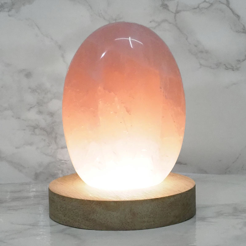 0.74kg Rose Quartz Polished Self Stand with LED Light Large Display Base DS1300 5 Rose Quartz Polished Self Stand with LED Light Large Display Base DS1300