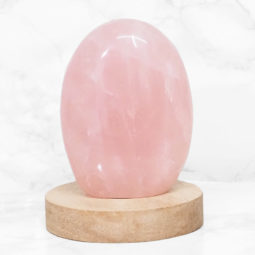 Rose Quartz Polished Self Stand with LED Light Large Display Base DS1300
