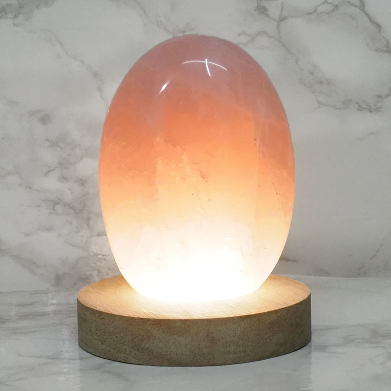 0.74kg Rose Quartz Polished Self Stand with LED Light Large Display Base DS1300 6 Rose Quartz Polished Self Stand with LED Light Large Display Base DS1300