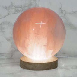 3.67kg Rose Quartz Polished Sphere with LED Light Large Display Base DS1303 14 Rose Quartz Polished Sphere with LED Light Large Display Base DS1303