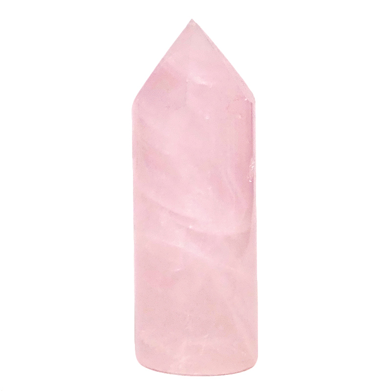 Rose Quartz Cylinder Polished Point - Large 3 Rose Quartz Round Polished Point - Large