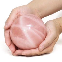 0.96kg Rose Quartz Sphere DS1382 5 Rose Quartz Sphere DS1382 | Himalayan Salt Factory