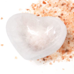 Selenite Heart Bowl 9cm | Himalayan Salt Factory