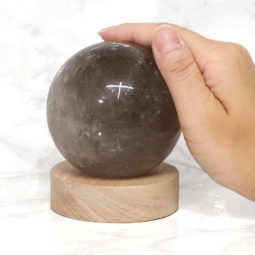0.58kg Smoky Quartz Polished Sphere with LED Light Small Display Base DS1313 17 0.58kg Smoky Quartz Polished Sphere with LED Light Small Display Base DS1313