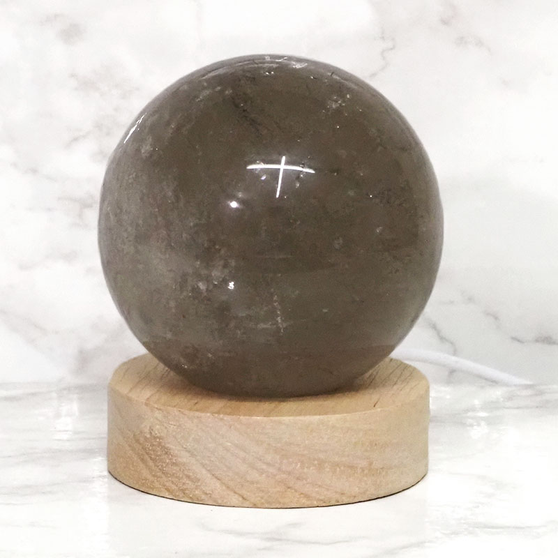 0.58kg Smoky Quartz Polished Sphere with LED Light Small Display Base DS1313 3 0.58kg Smoky Quartz Polished Sphere with LED Light Small Display Base DS1313