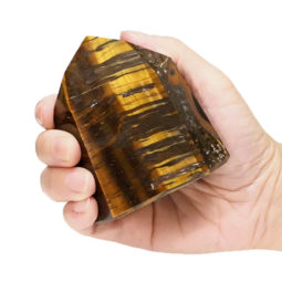 Tiger Eye Obelisk - Large DS1370 | Himalayan Salt Factory