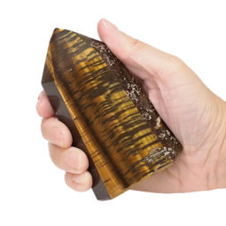 Tiger Eye Obelisk - Large DS1372 | Himalayan Salt Factory