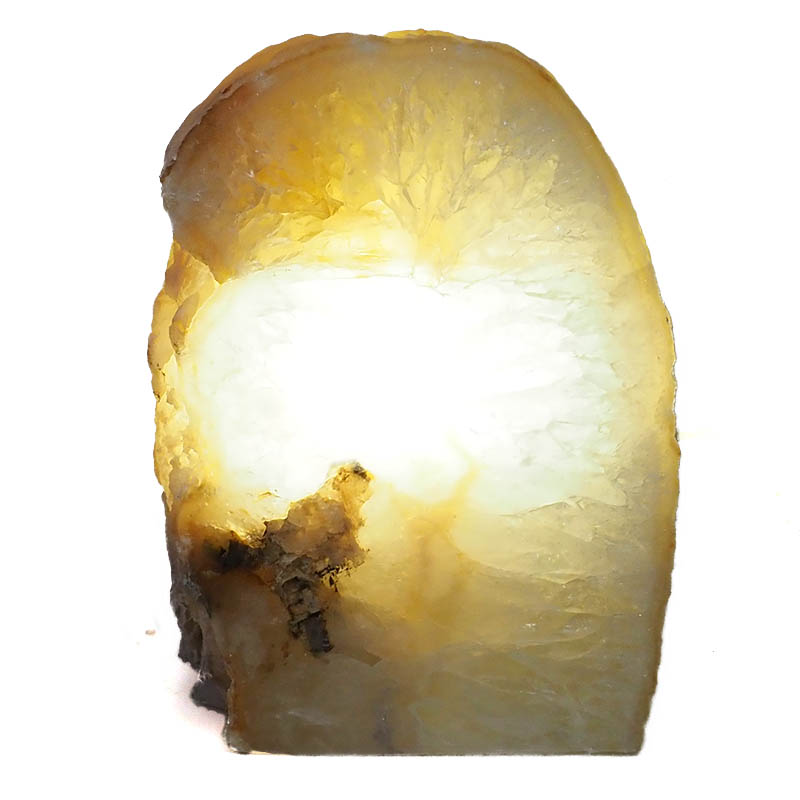 3.06kg Natural Agate Crystal Lamp with LED Bulb N1140 4 Agate Crystal Lamp N1140 | Himalayan Salt Factory