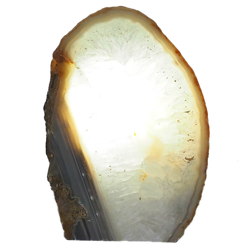 2.12kg Natural Agate Crystal Lamp with LED Bulb N1147 4 Agate Crystal Lamp N1147 | Himalayan Salt Factory