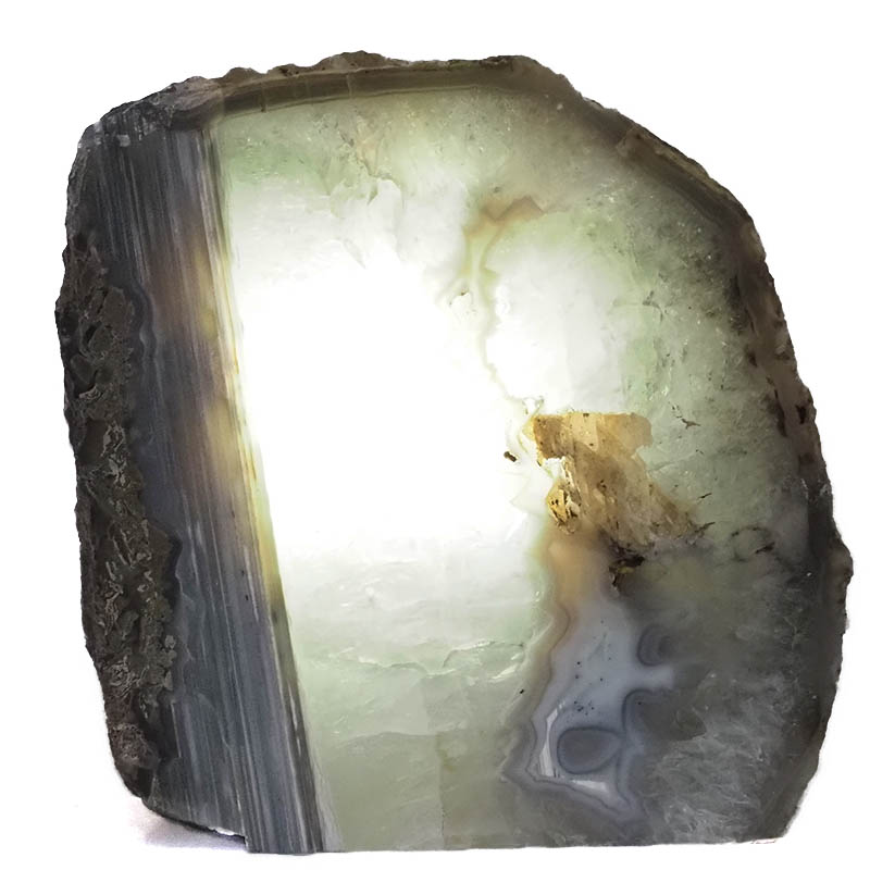 3.16kg Natural Agate Crystal Lamp with LED Bulb N1151 4 Agate Crystal Lamp N1151 | Himalayan Salt Factory