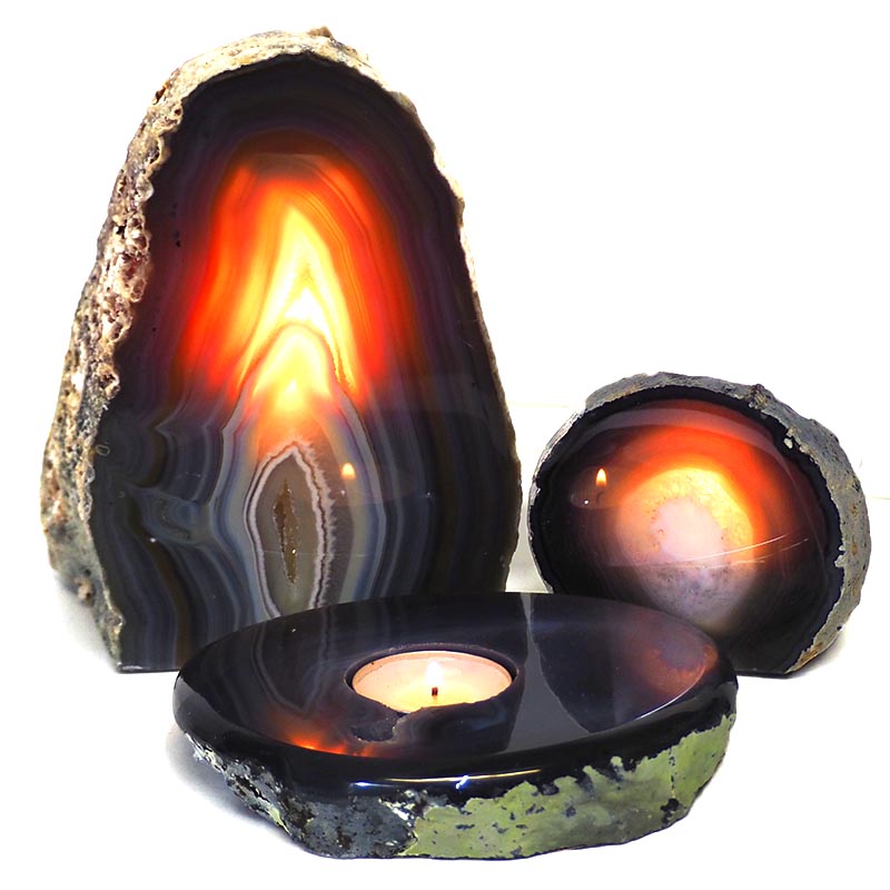 3.10kg Agate Lamp Set S225 3 Agate Lamp Set S225