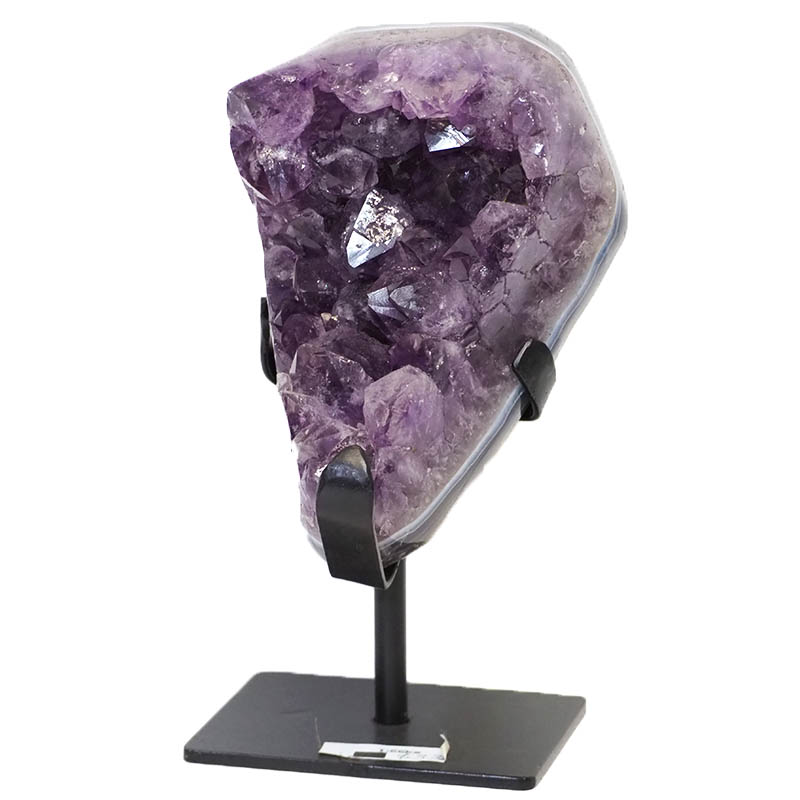 1.66kg Amethyst Cluster With Custom Metal Stand DS257 4 Amethyst Geode on Metal Stand DS257