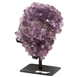 1.58kg Amethyst Cluster With Custom Metal Stand DS259 6 Amethyst Geode on Metal Stand DS259