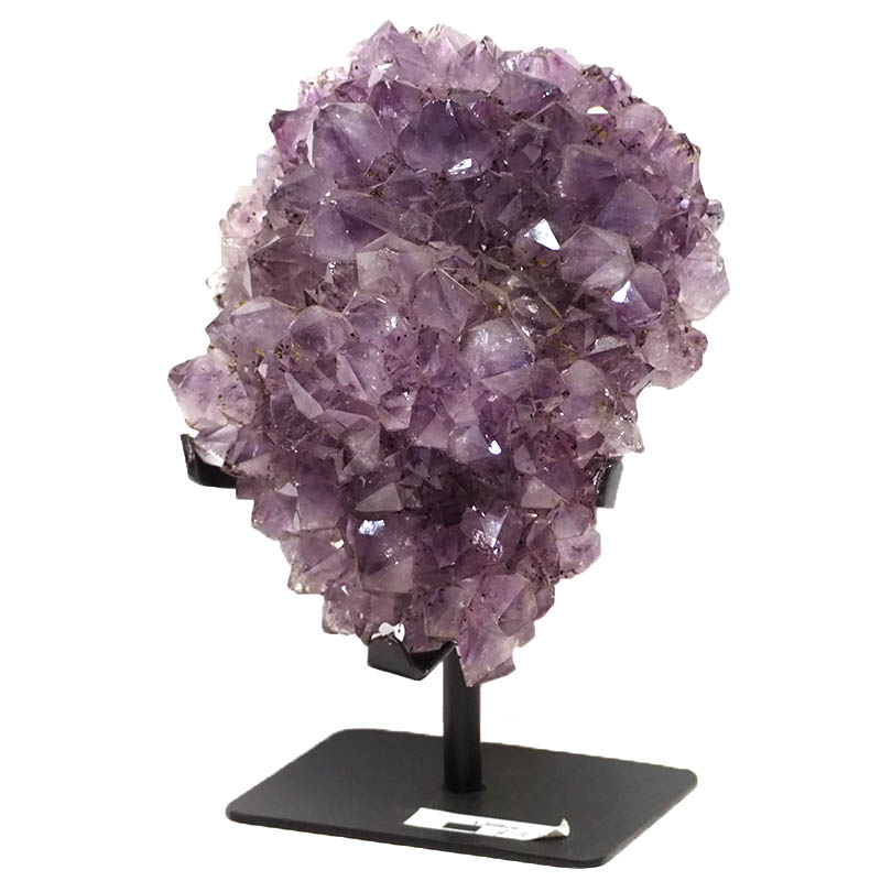1.58kg Amethyst Cluster With Custom Metal Stand DS259 4 Amethyst Geode on Metal Stand DS259