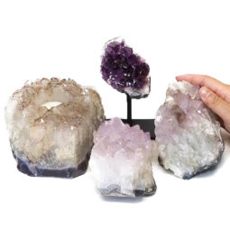 Amethyst Crystal Set - 4 Pieces S321 6 Amethyst Crystal Set - 4 Pieces S321