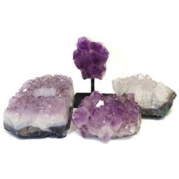 Amethyst Crystal Set - 4 Pieces S325 6 Amethyst Crystal Set - 4 Pieces S325