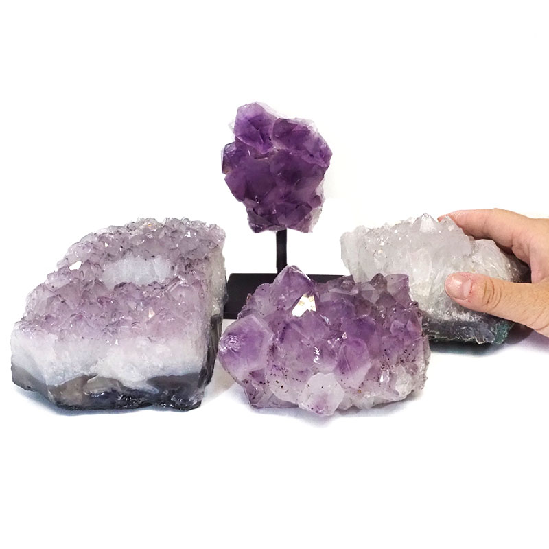Amethyst Crystal Set - 4 Pieces S325 5 Amethyst Crystal Set - 4 Pieces S325