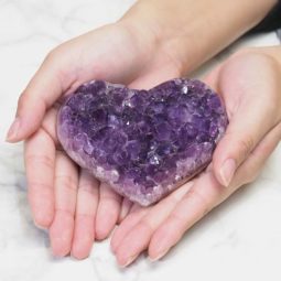 0.345kg Natural Amethyst Druze Heart DS265 6 Amethyst Druze Heart DS265