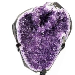 Amethyst Geode on Metal Stand DS255